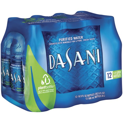 Dasani Purified Water, 16.9 Fl. Oz., 12 Count