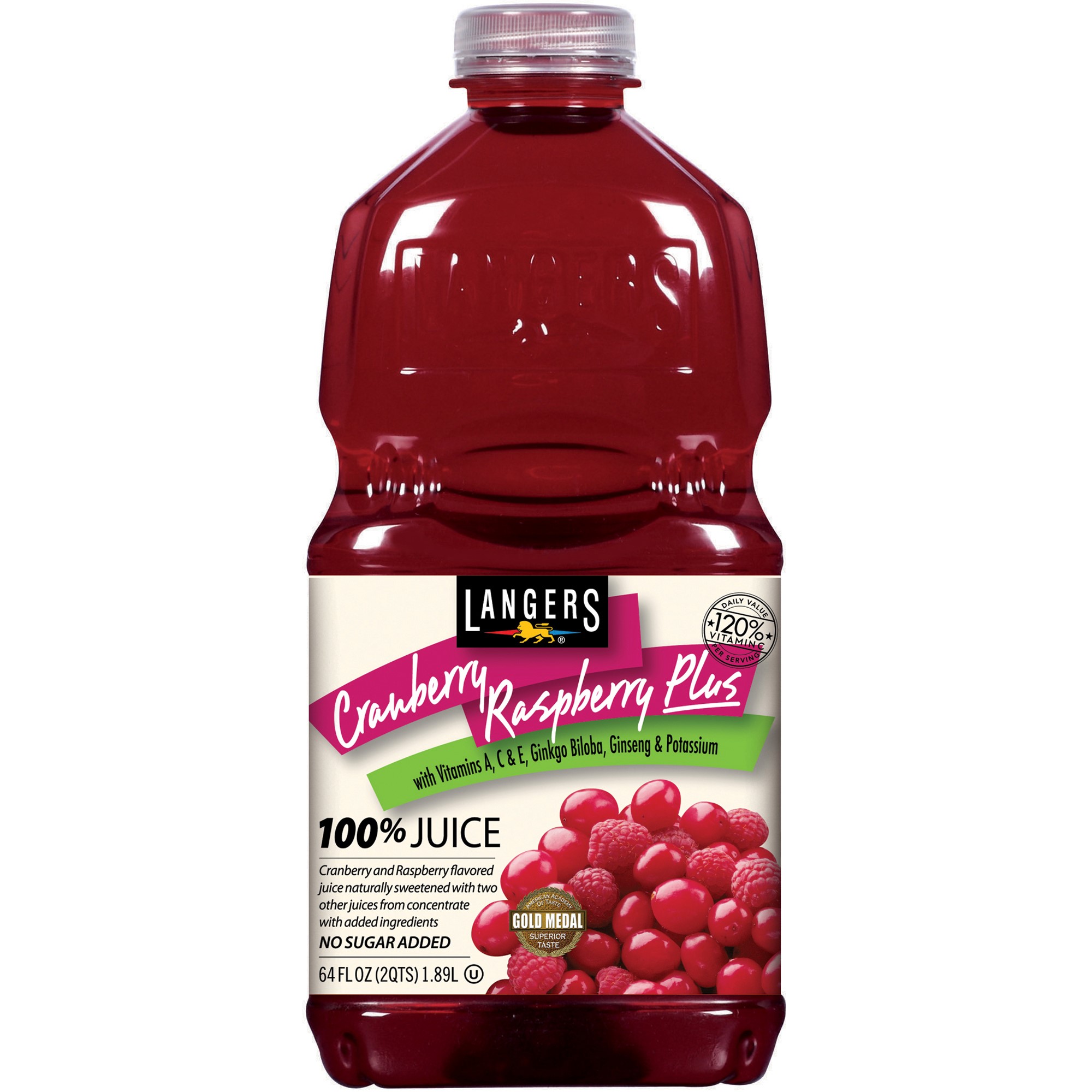 KHFM00643486 64 Oz 100 Percent Cranberry Raspberry Juice