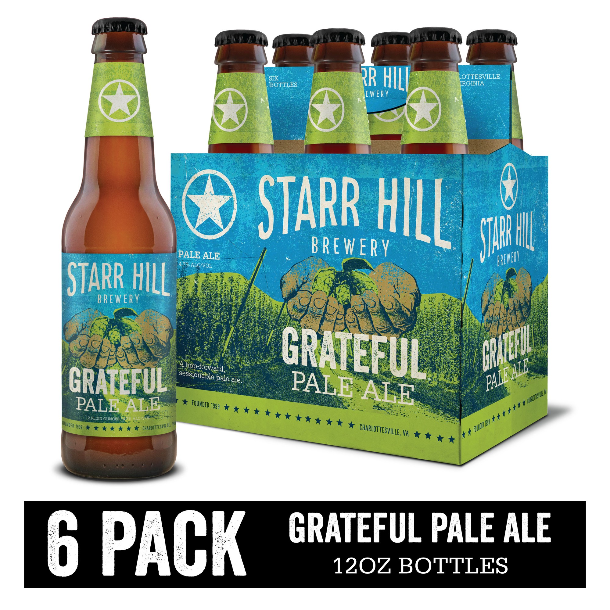 Starr Hill Brewery® Grateful? Pale Ale, 6 Pack 12 Fl. Oz. Bottles