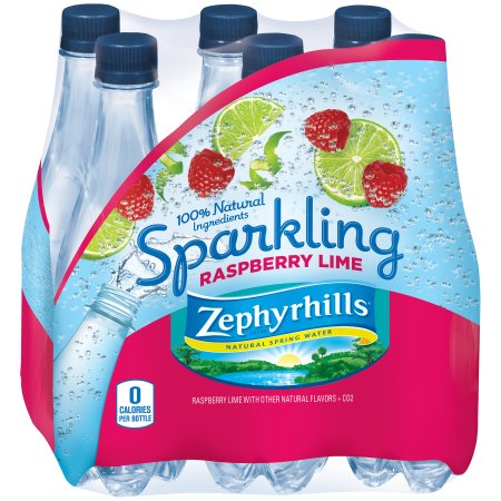 Zephyrhills Brand Sparkling Natural Spring Water Raspberry Lime - 6pk/16.9 Fl Oz Bottles