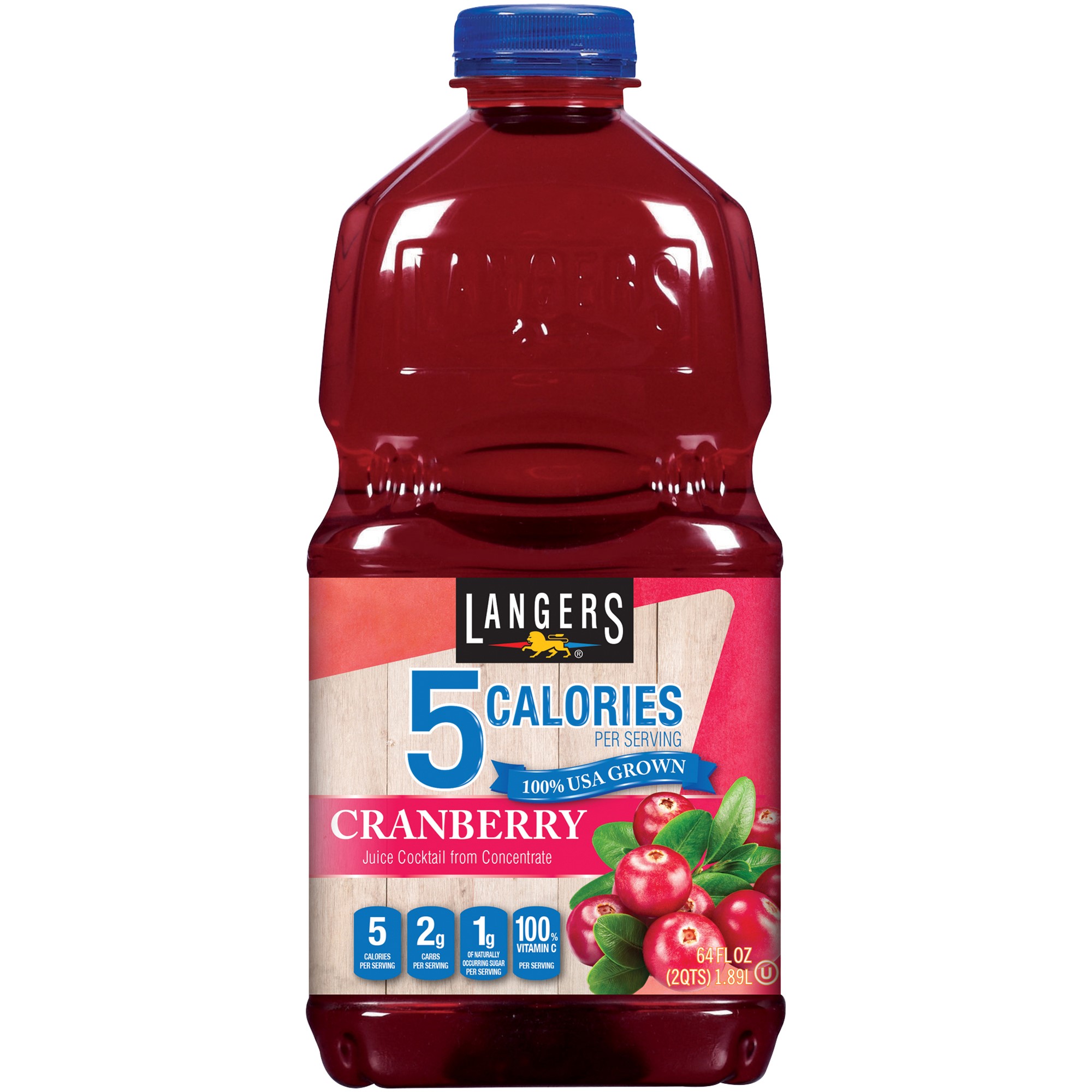 Langers Juice Cocktail  5 Cranberry  64 Fl Oz  1 Count
