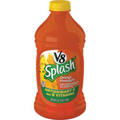 V8 Splash Orange Pineapple Flavored Juice Beverage  64 Fl Oz Bottle