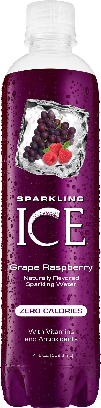 Sparkling Ice Naturally Flavored Sparkling Water, Grape Raspberry, 17 Fl Oz, 12 Count