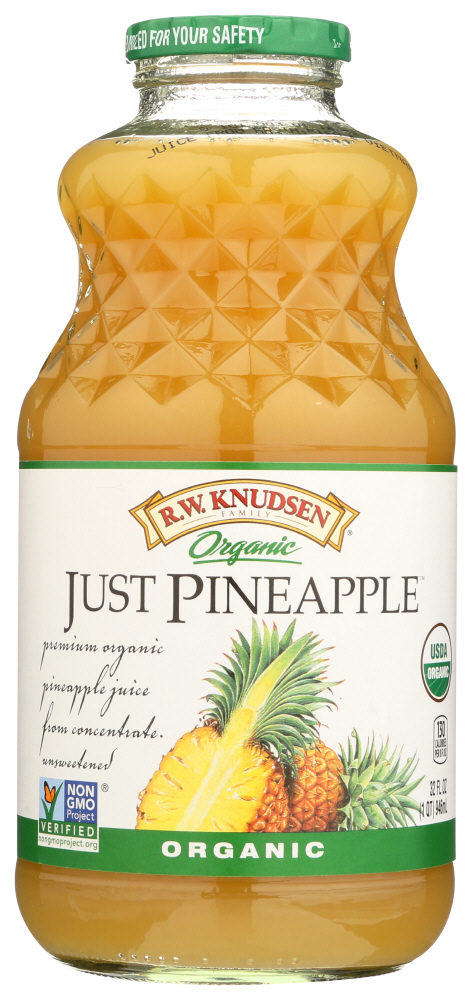Rw Knudsen Family, Organic Just Pineapple Juice, Case of 6 X 32 Oz