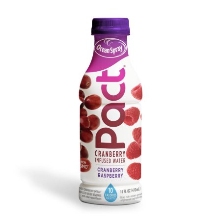 Ocean Spray Pact Cranberry Infused Water, Raspberry, 16 Fl Oz, 12 Count