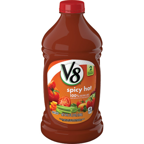 V8 Spicy Hot 100% Vegetable Juice  64 Fl Oz Bottle
