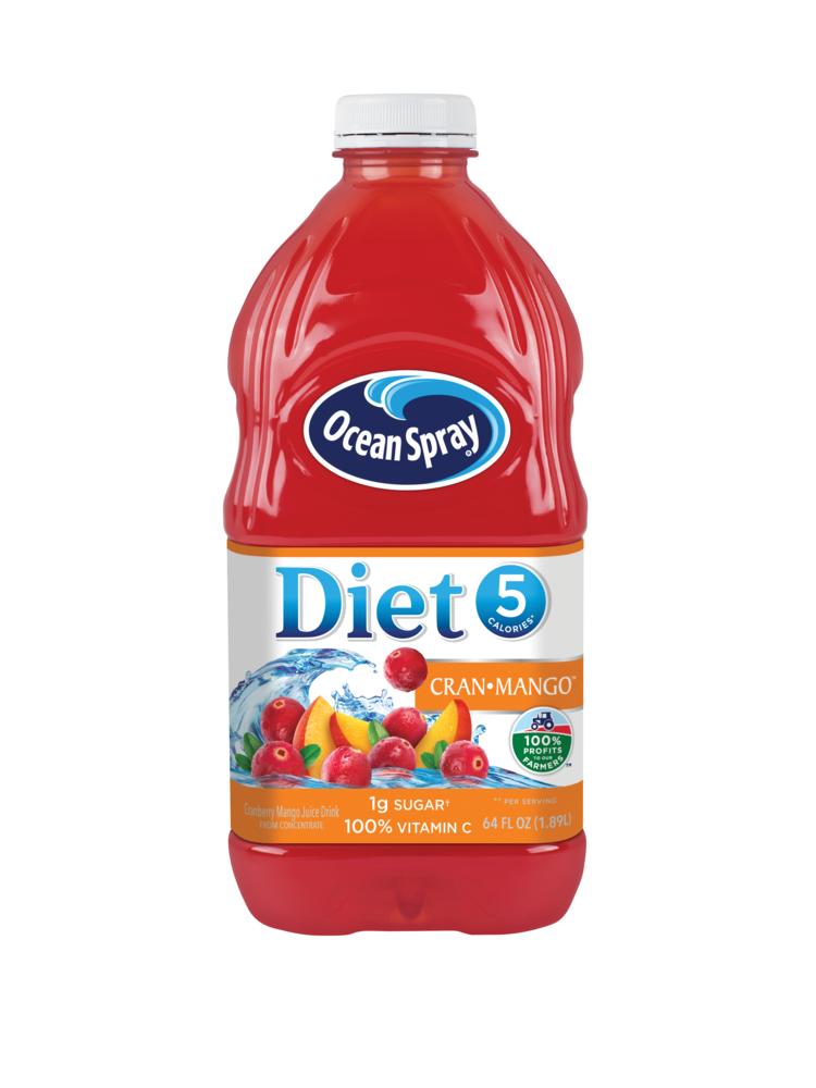 Ocean Spray, Diet Cran Mango Juice Drink, 64 Oz (Case of 8)