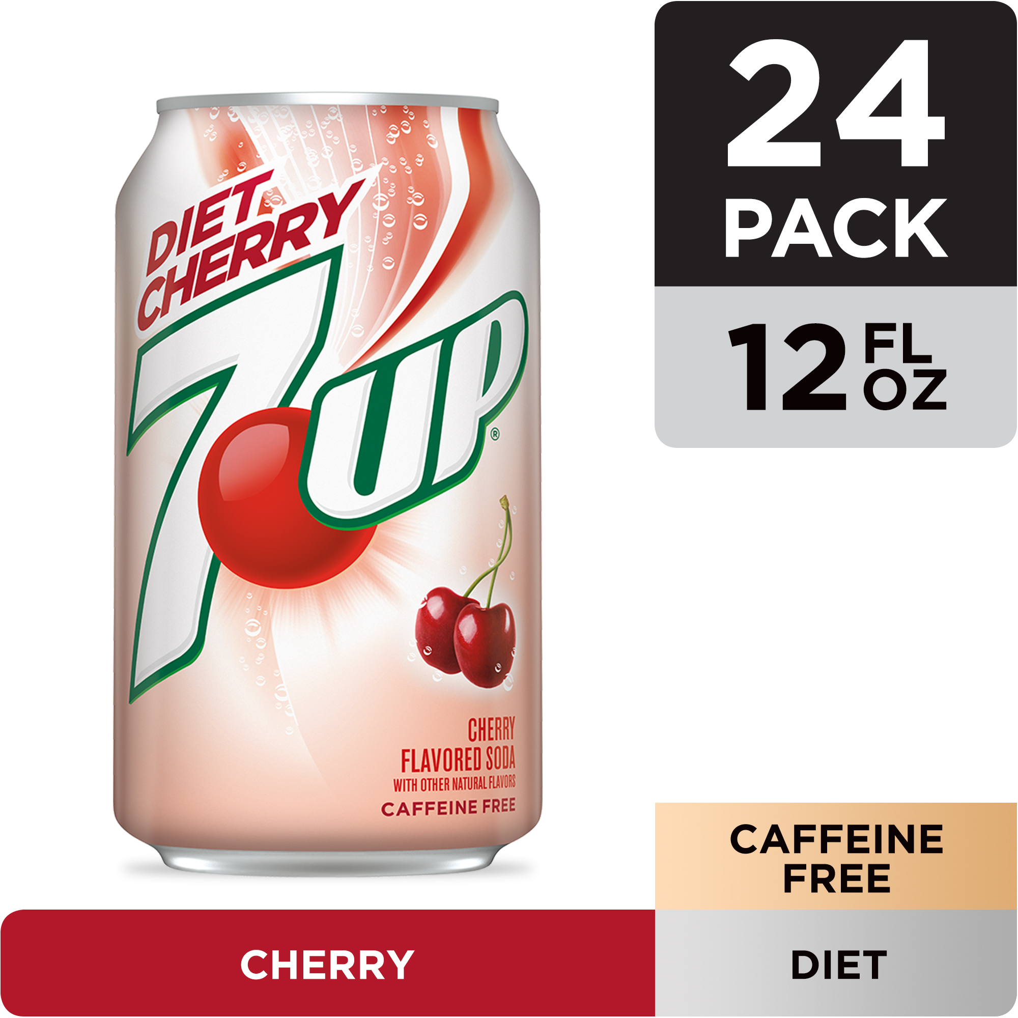 7UP Zero Sugar Cherry Soda Pop  12 Fl Oz  12 Pack Cans