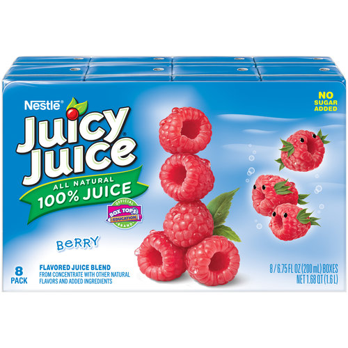 Juicy Juice 100% Juice  Berry  8 Count  6.75 FL OZ Juice Boxes
