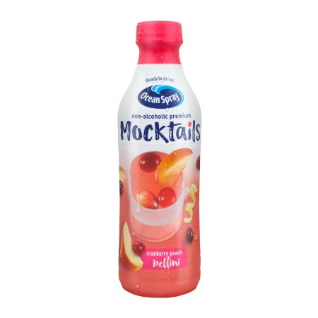 Ocean Spray Mocktails, Cranberry Peach Bellini, 33.8 Fl Oz, 8 Count