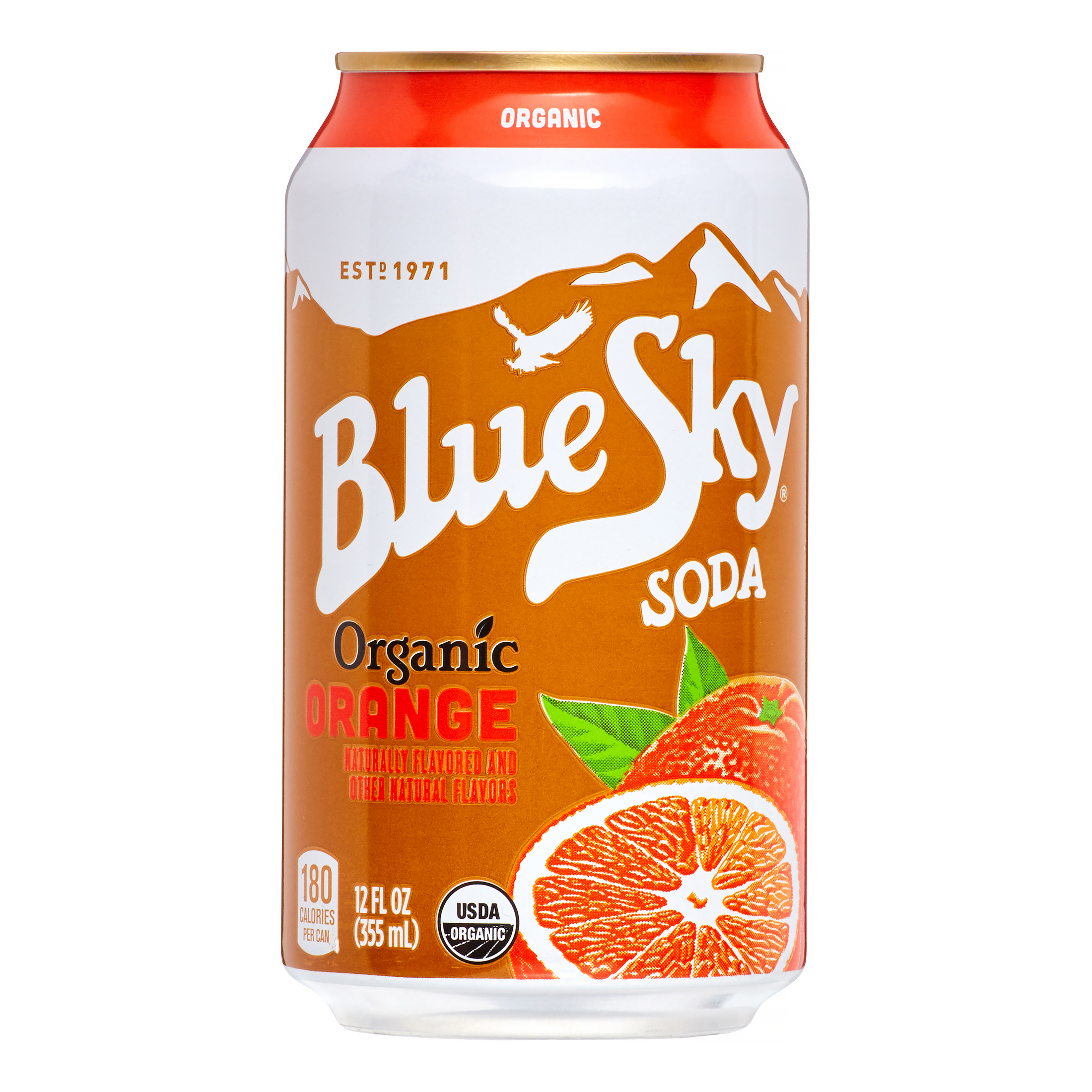 Blue Sky Organic Orange Soda, 12 Fl Oz (Innerpack of 6)
