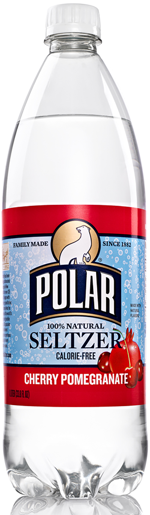Polar Seltzer Water, Cherry Pomegranate, 33.8 Fl Oz, 12 Count
