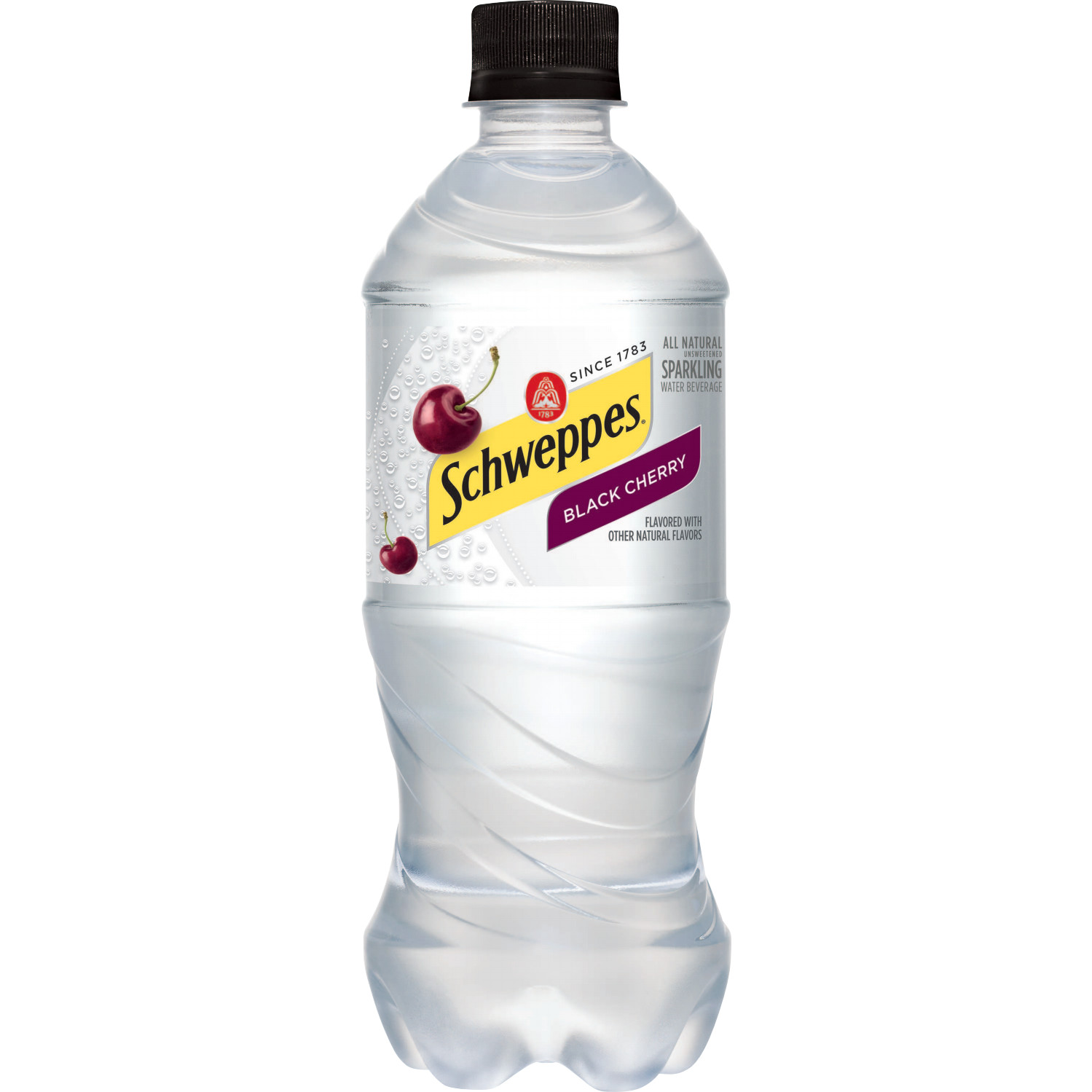 Schweppes Black Cherry Sparkling Water Beverage  20 Fl Oz Bottle