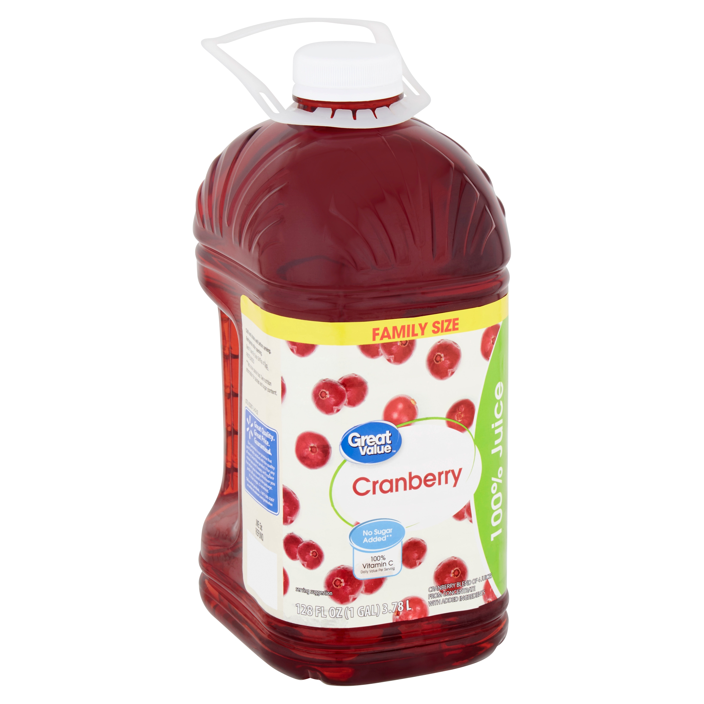 100% CRANBERRY BLEND OF 4 JUICES FROM CONCENTRATE, CRANBERRY