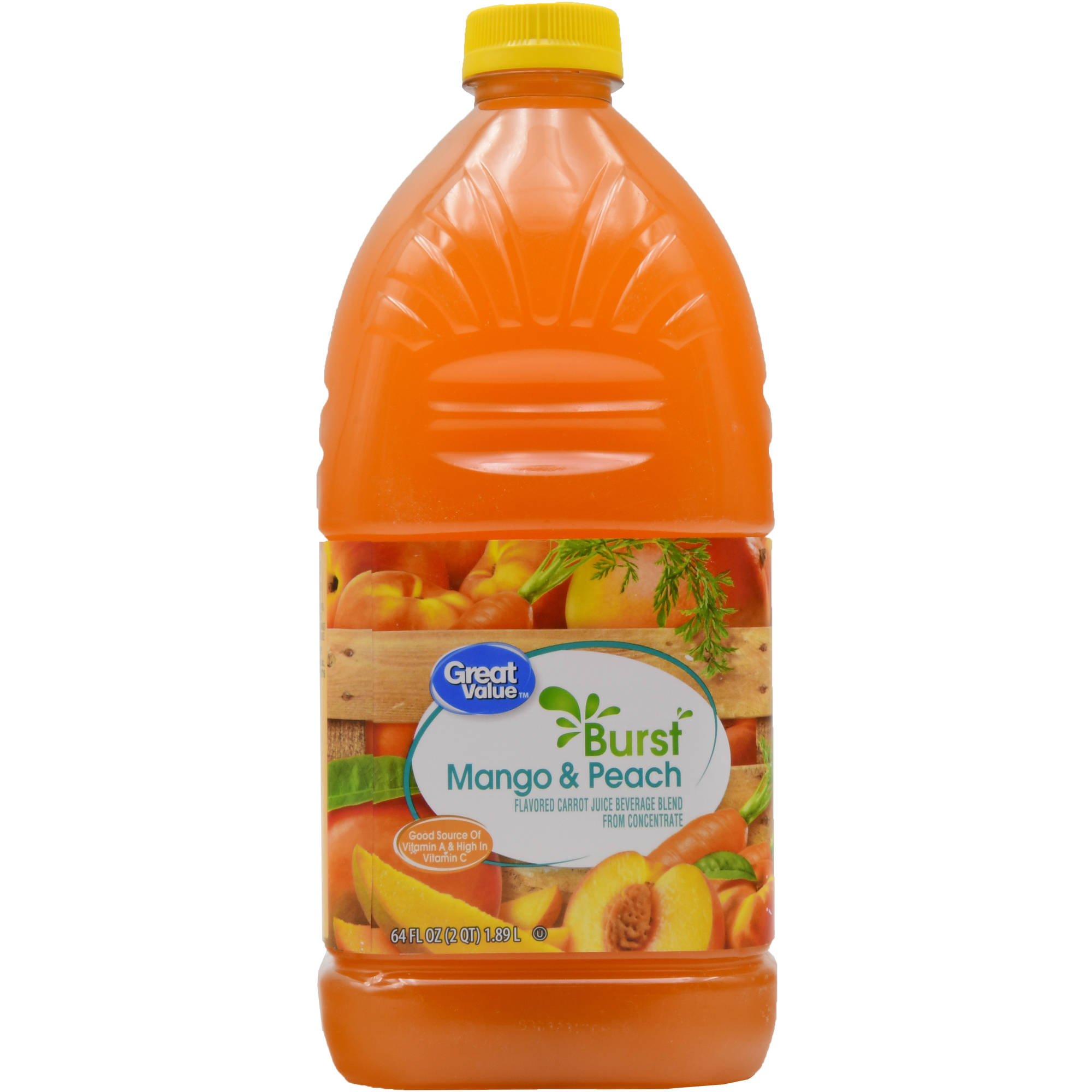 Great Value Burst Mango & Peach Juice, 64 Fl. Oz.