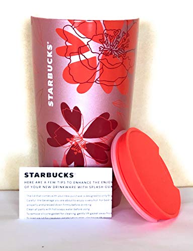 Starbucks 2021 Valentine's Day Limited Edition Floral Double Walled Ceramic Travel Tumbler, 12 Oz thumbnail