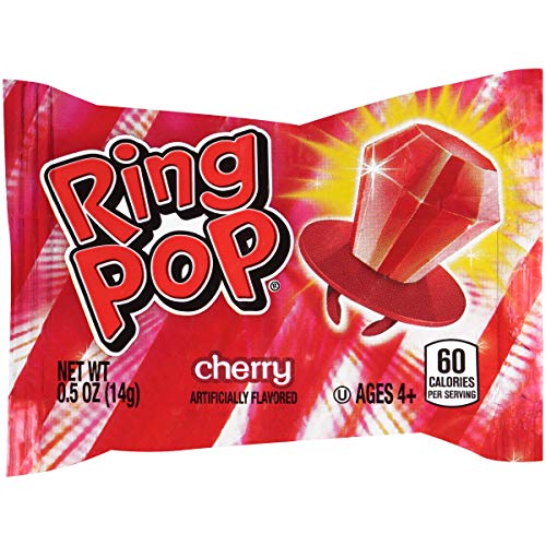 Ring Pop Individually Wrapped Red Cherry Bulk Lollipop Easter Pack - 30 Count Cherry Flavored Lollipop Suckers - Fun Candy for Easter Decorations  Bas thumbnail