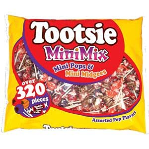 TOOTSIE ROLL MiniMix - Tootsie Rolls Midgees and Mini Pop Mixed Candy Individually Wrapped Candy - 2 Pounds thumbnail