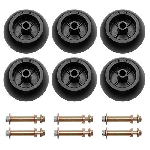 HQPASFY Mower Anti Scalp Deck Wheel Kit Set of 6 Replacement for Bad Boy 022-5234-98 Exmark 103-4051 103-7263 & Many Bore 5/8