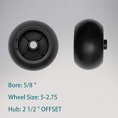 HQPASFY Mower Anti Scalp Deck Wheel Kit Set of 6 Replacement for Bad Boy 022-5234-98 Exmark 103-4051 103-7263 & Many Bore 5/8