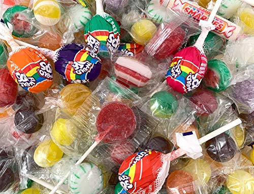 Halloween Candy Assortment Tootsie Roll, Smarties, Rain Blo Pops, Fruit Hard Candy, and More, 3 Pound Bag