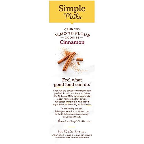 Simple Mills Almond Flour Cinnamon Cookies, Gluten Free and Delicious Crunchy Cookies, Organic Coconut Oil, Good for Snacks, Made with Whole Foods, 3 thumbnail