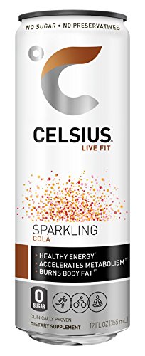CELSIUS Sparkling Cola Fitness Drink, Zero Sugar, 12oz. Slim Can (Pack of 12) thumbnail
