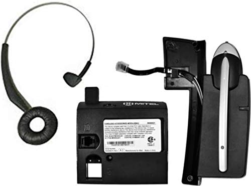 Mitel Cordless (DECT) Headset and Module Bundle | 50005712 - Use with Mitel 5330, 5340 and 5360 Phones | Complete Bundle with All Accessories |