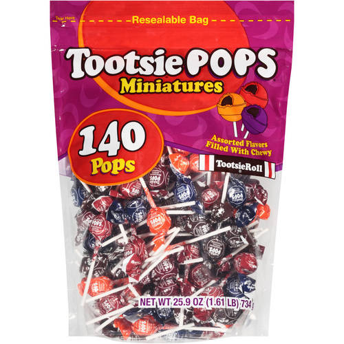 Tootsie Pops Miniature Assorted Flavors Lollipop  25.9 Oz.  140 Count