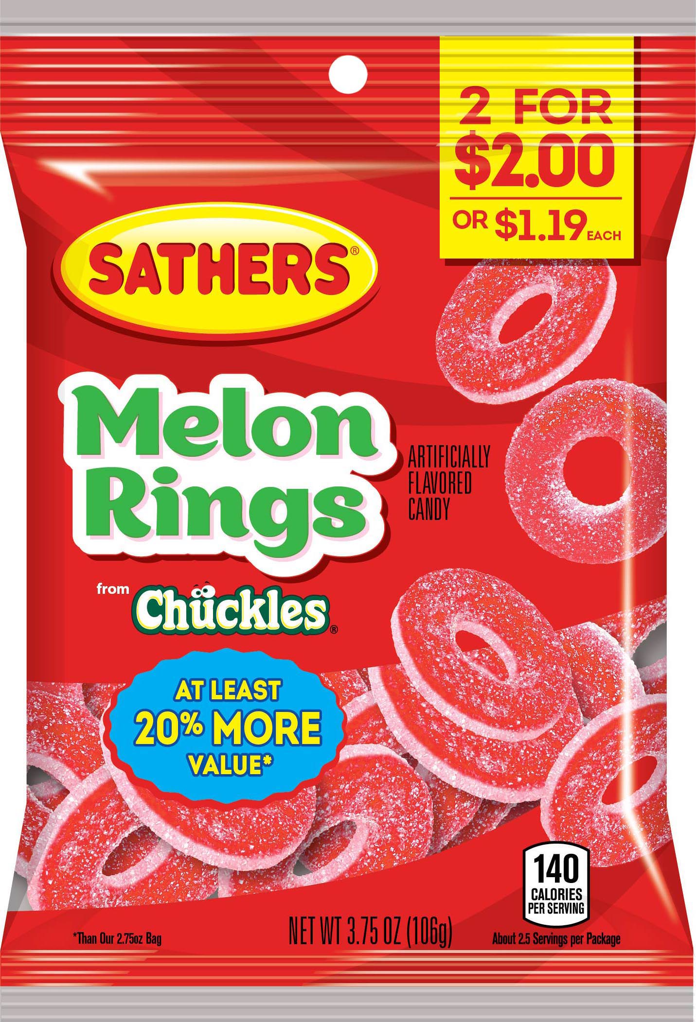 Sathers  Melon Gummi Rings  3.75 Oz
