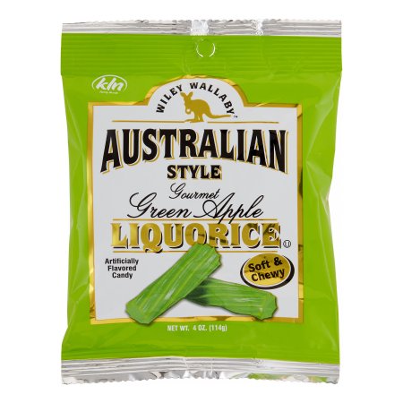 Wiley Wallaby Green Apple Licorice  4 Oz.