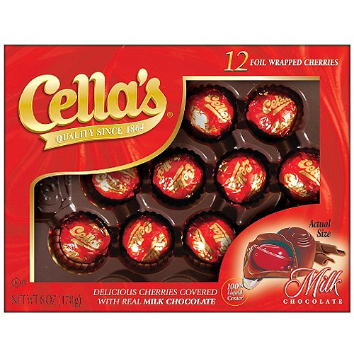 Cella S Holiday Milk Chocolate Covered Cherries   6 Oz  12 Count