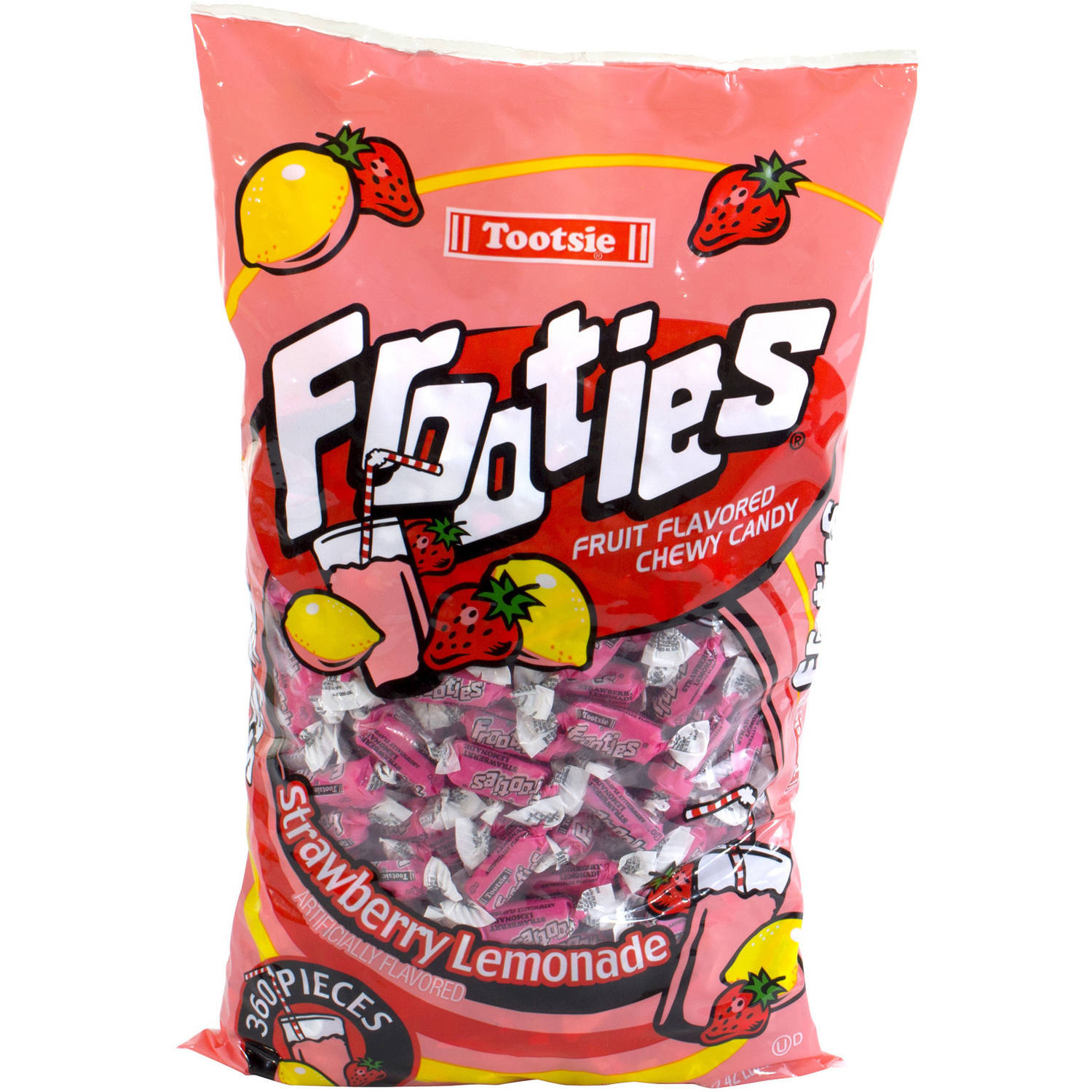 Tootsie Frooties Strawberry Lemonade Fruit Flavored Chewy Candy, 360 Count