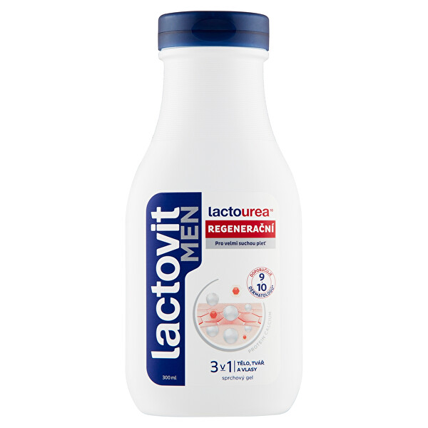 Lactovit Gel De Du Regenerant 3in1 MenLactourea 300 Ml