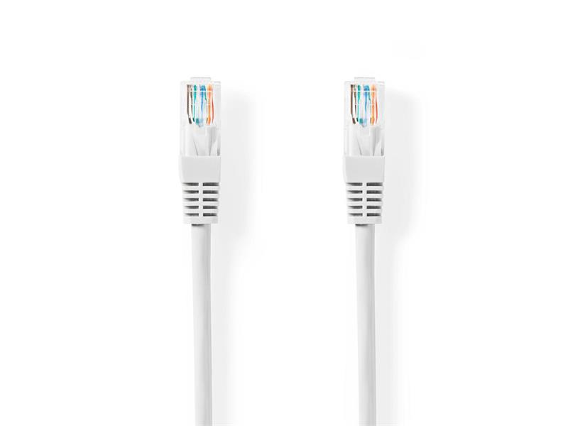 Nedis CAT5e Network Cable | U/UTP | RJ45 Male | RJ45 Male | 7.50 M | Round | PVC | White | Tag