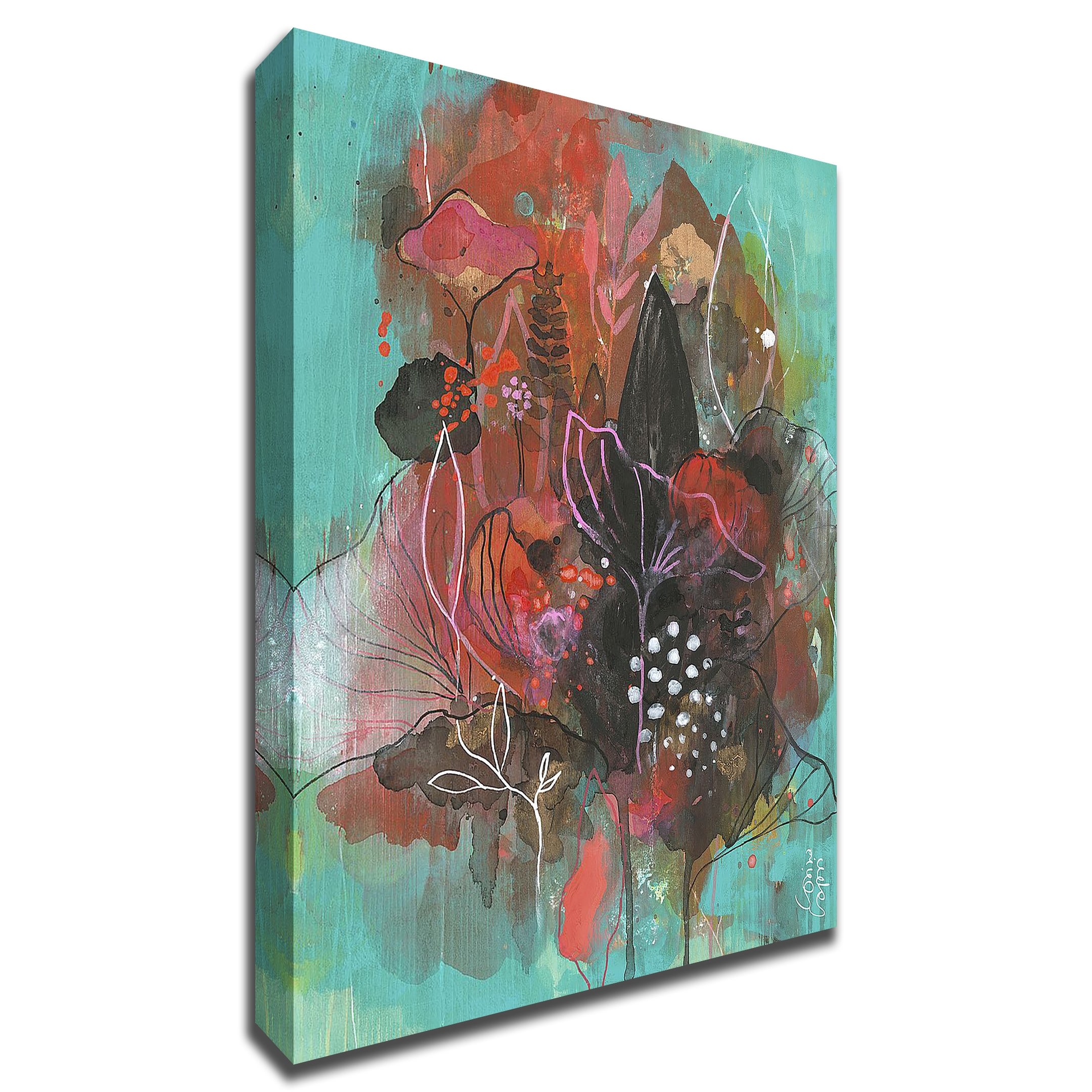 The Golden Hour by Corina Capri with Hand Painted Brushstrokes, Print on Canvas