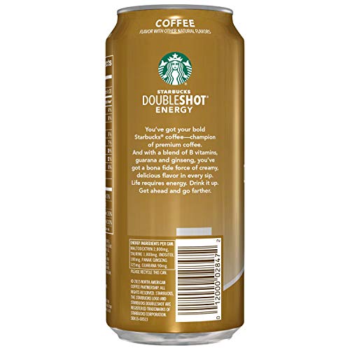Starbucks, Doubleshot Energy Drink, Coffee, 15 Oz Cans (12 Pack) thumbnail