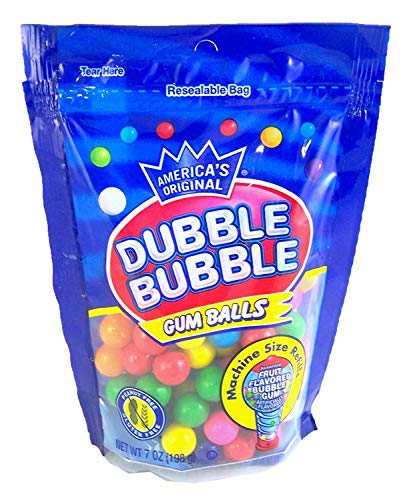 Dubble Bubble  Gum Balls  Machine Size Refills Assorted Fruit Flavor  7 Oz thumbnail