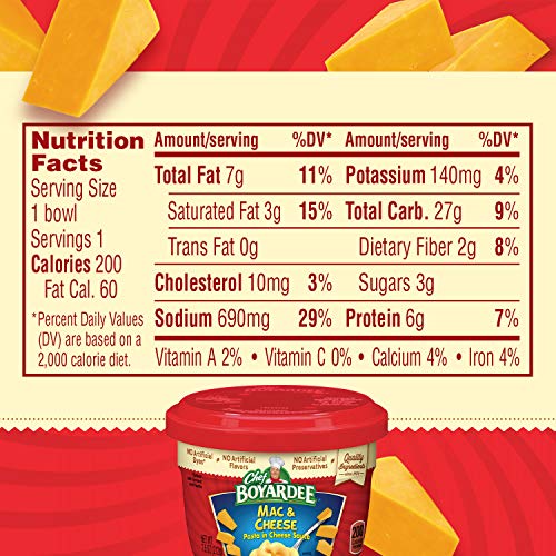 Chef Boyardee Mac & Cheese  7.5 Oz. Microwavable Bowls (Pack of 12) thumbnail