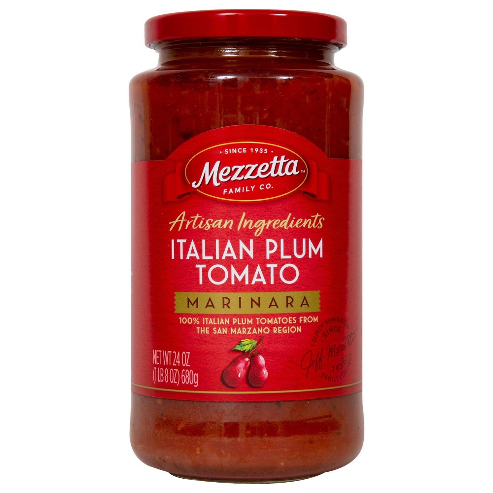 Mezzetta, Italian Plum Tomato Marinara Pasta Sauce, 24 Oz(Case of 6)