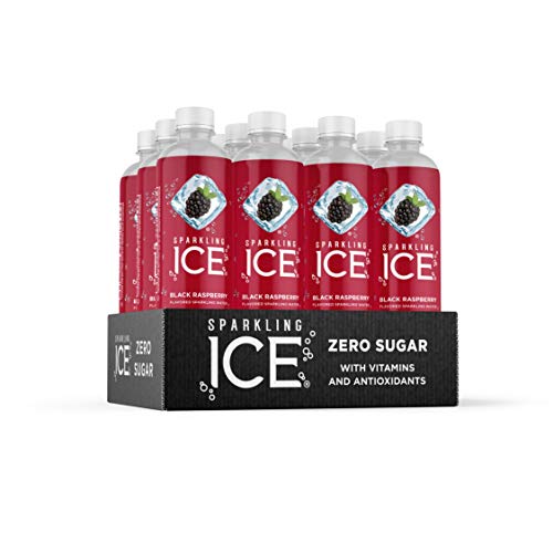 Sparkling Ice, Black Raspberry Sparkling Water, with Antioxidants and Vitamins, Zero Sugar, 17 Fl Oz Bottles (Pack of 12)