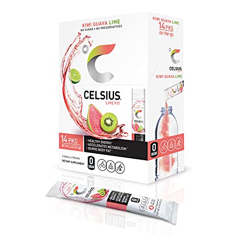 CELSIUS on the Go Powder Sticks Kiwi Guava Lime Essential Energy - 14pk Sticks thumbnail