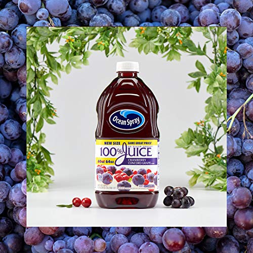 Ocean Spray, 100% Juice Cranberry Concord Grape No Sugar Added, 64 Oz (Case of 8) thumbnail