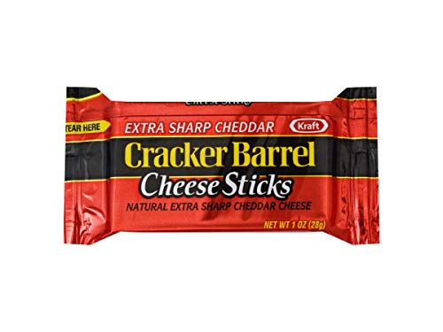 Kraft Cracker Barrel Cheese Stick - Extra Sharp Cheddar - 1 Ounce,14 per Pack -- 6 Packs per Case.