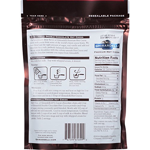 Ghirardelli Double Chocolate Premium Hot Cocoa, 10.5 Ounce (Pack of 3) thumbnail