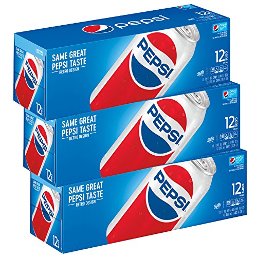 Pepsi Soda, Fridge Pack Bundle, 12 Fl Oz, 36 Cans (Packaging May Vary) thumbnail