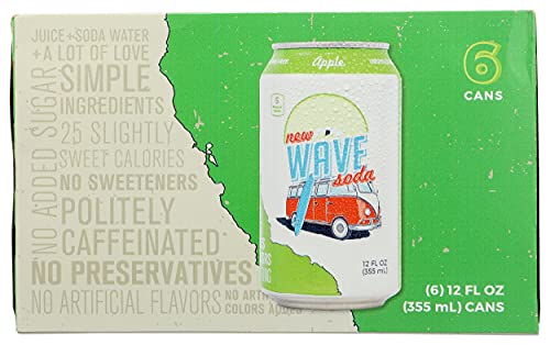New Wave Soda, Soda Apple Caffeine Free, 12 Fl Oz, 6 Pack thumbnail