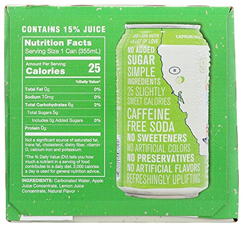 New Wave Soda, Soda Apple Caffeine Free, 12 Fl Oz, 6 Pack thumbnail
