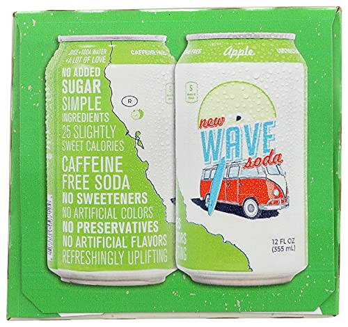 New Wave Soda, Soda Apple Caffeine Free, 12 Fl Oz, 6 Pack thumbnail