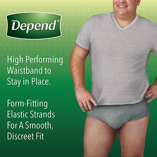 Depend FIT-FLEX Incontinence Underwear for Men, Maximum Absorbency, Disposable, Small/Medium, Grey, 60 Count (2 Packs of 30) (Packaging May Vary) thumbnail